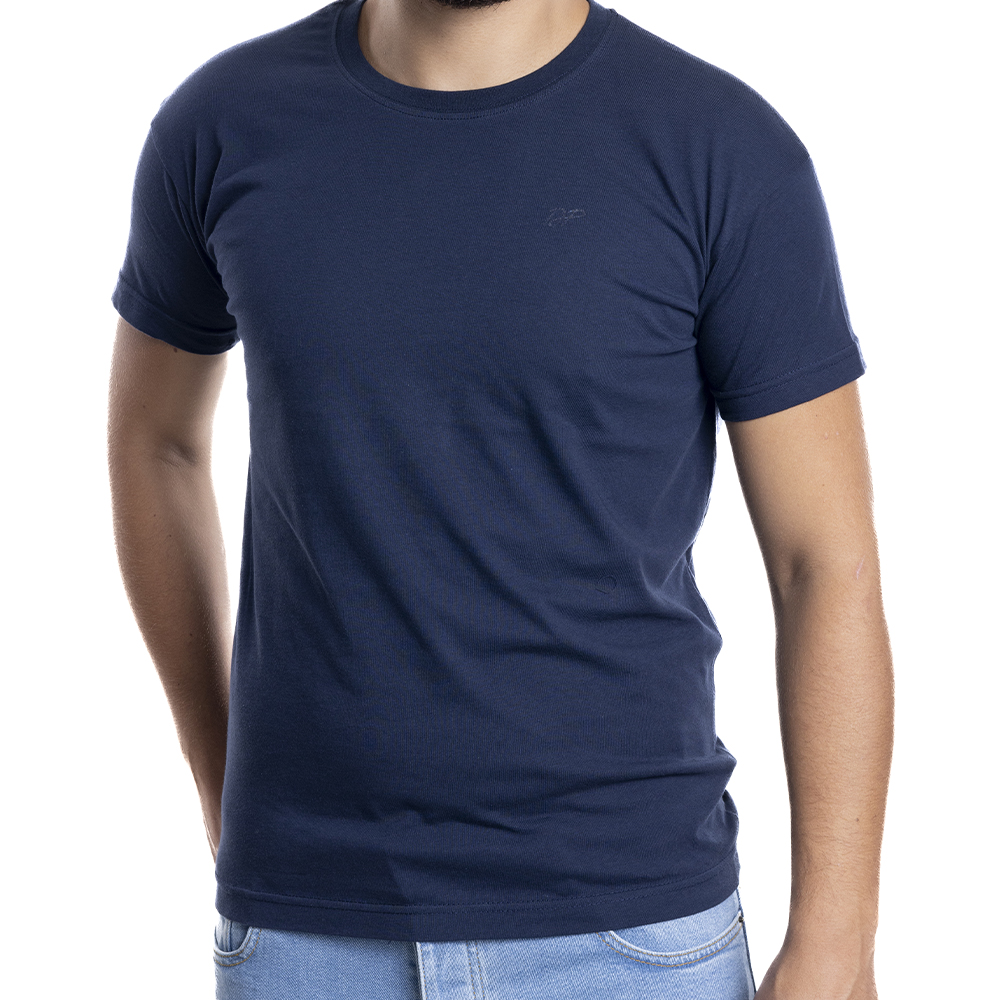 Depart T-Shirt Homme
  Bleu Marine 100% Coton Simple 
