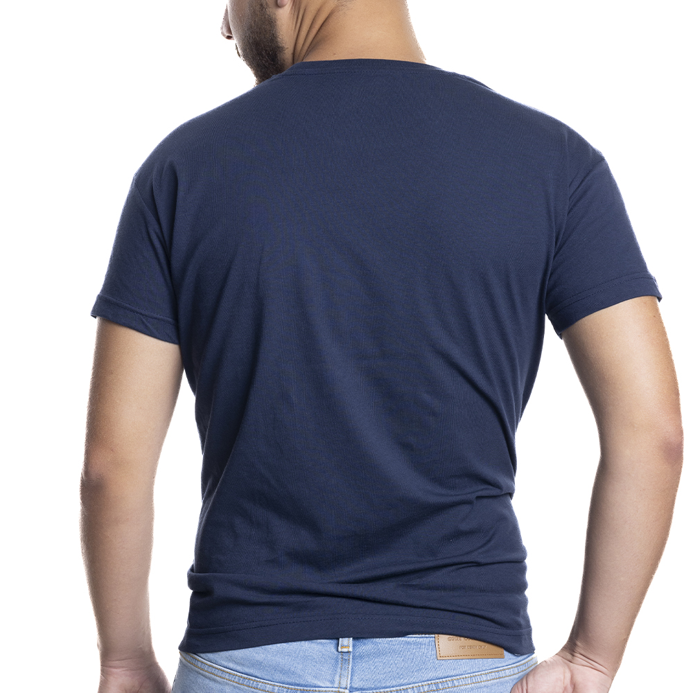 Depart T-Shirt Homme
  Bleu Marine 100% Coton Simple 