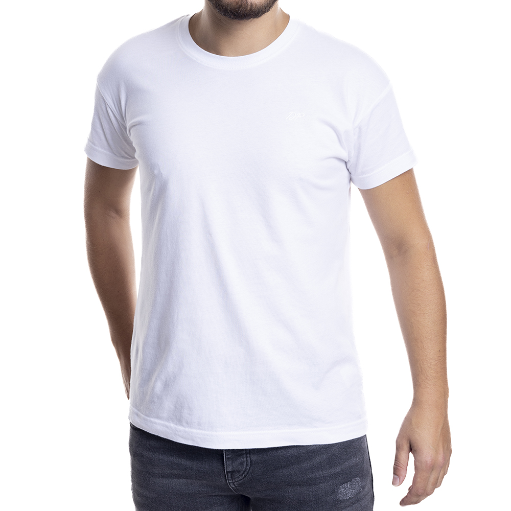 Depart T-Shirt Homme
  Blanc 100% Coton Simple 