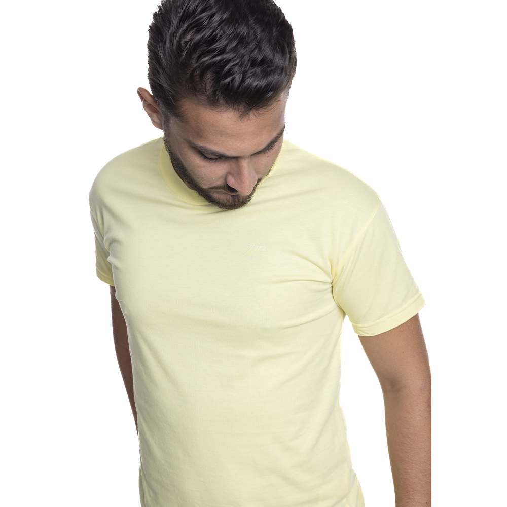Depart T-Shirt Homme
  Jaune 100% Coton Simple 