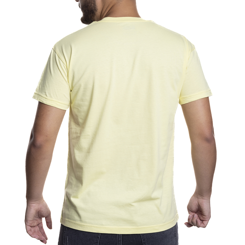 Depart T-Shirt Homme
  Jaune 100% Coton Simple 
