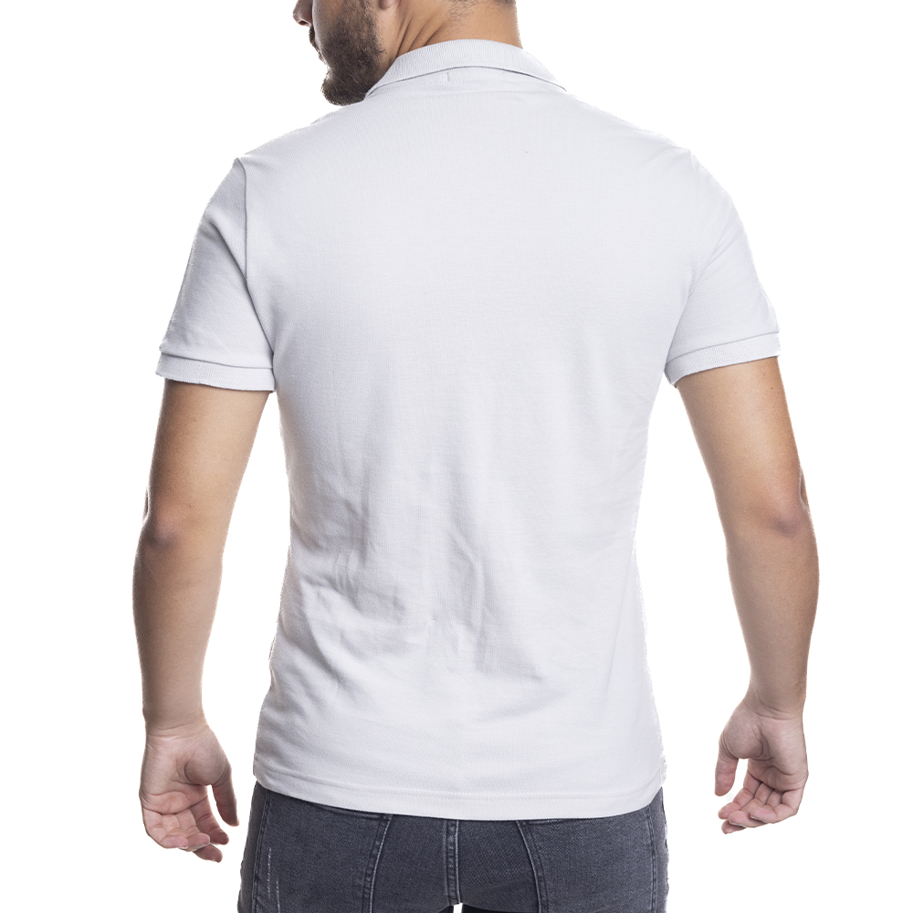 Depart Polo Shirt Homme
 Regular Gris 100% Coton