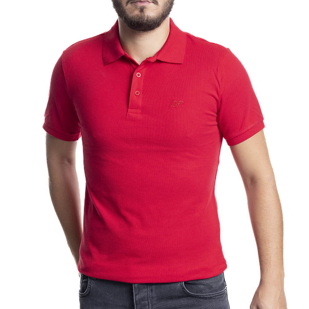 Depart Polo Shirt Homme
 Regular Rouge 100% Coton