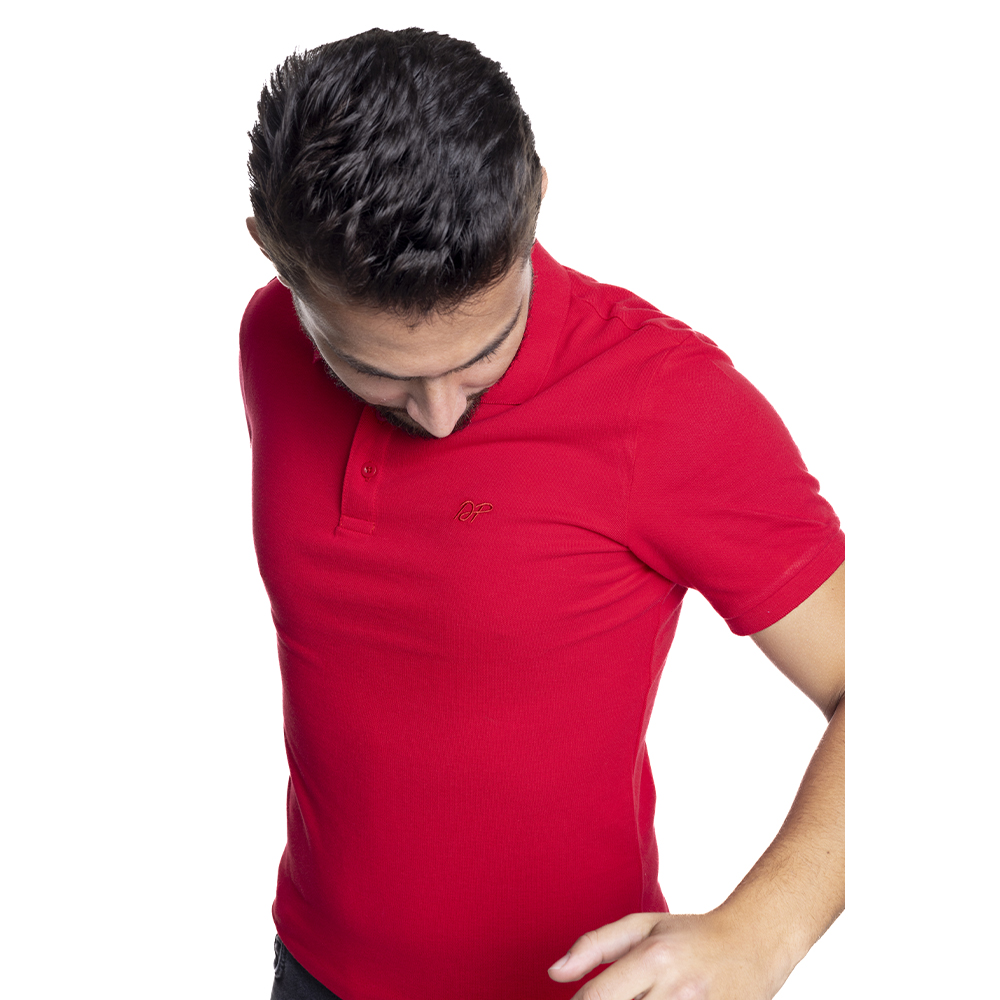 Depart Polo Shirt Homme
 Regular Rouge 100% Coton