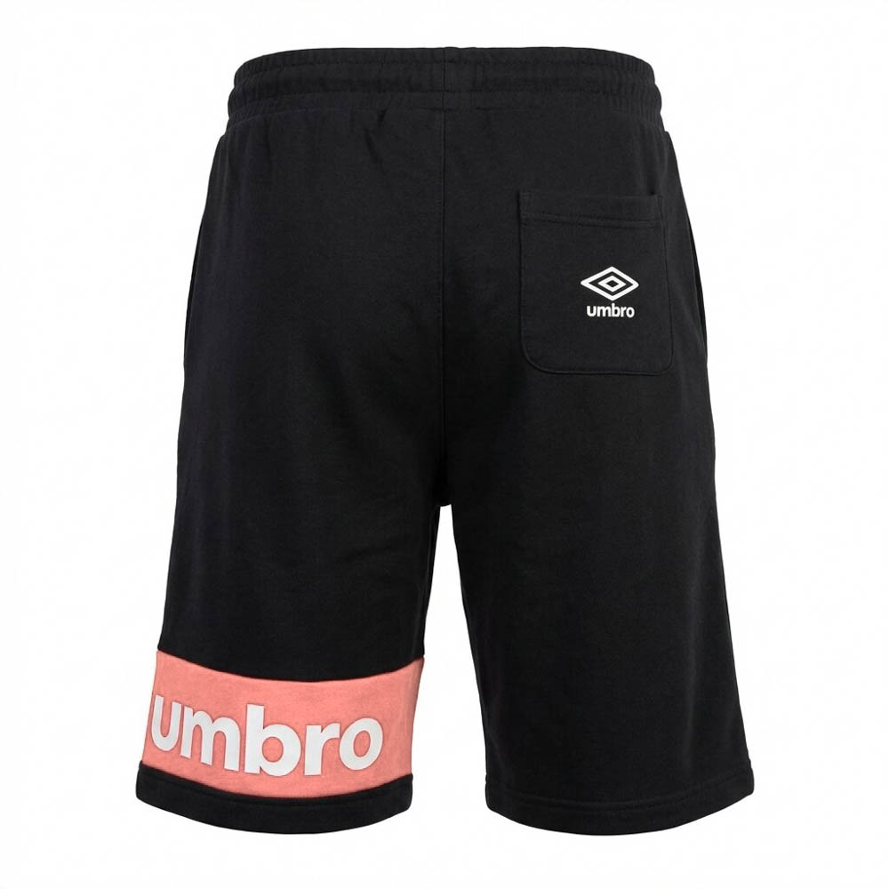 Umbro Short Lifestyle
 Homme Coton Noir Saumon