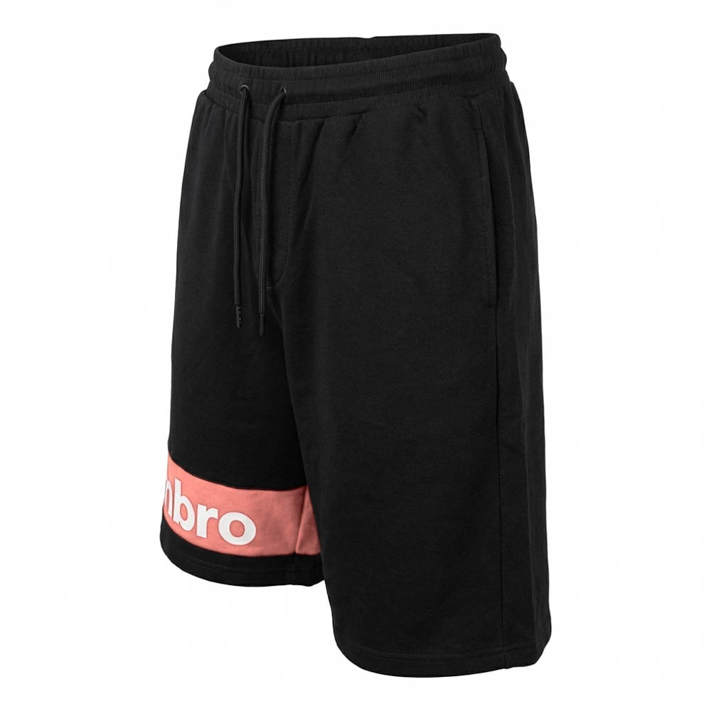 Umbro Short Lifestyle
 Homme Coton Noir Saumon