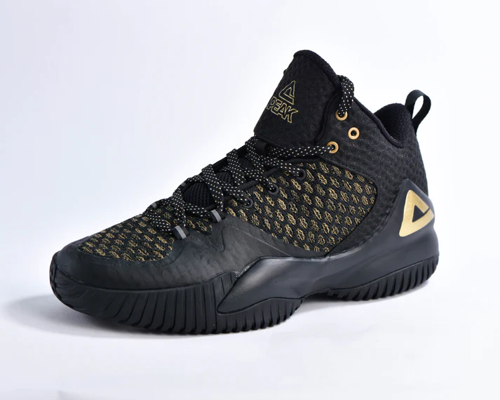 Peak Basketball Shoes Black Gold