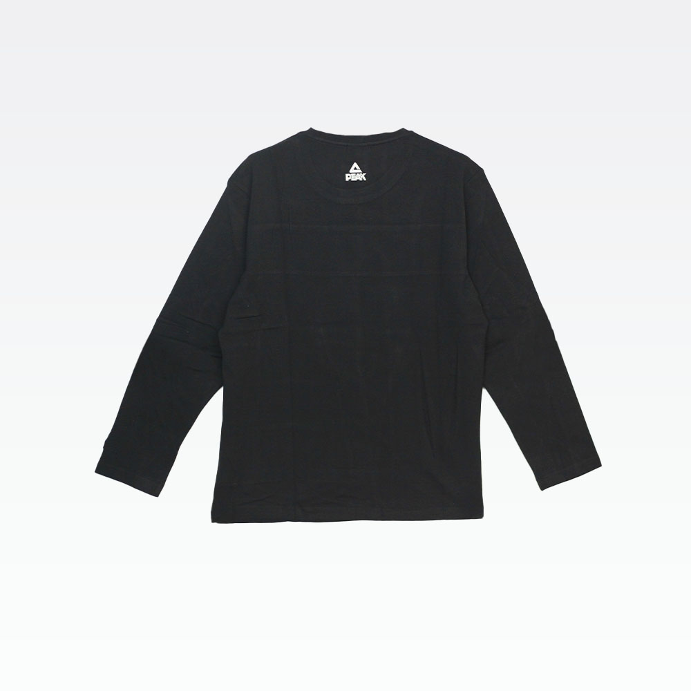 Peak Round Neck Round Sleeves T Shirt Black