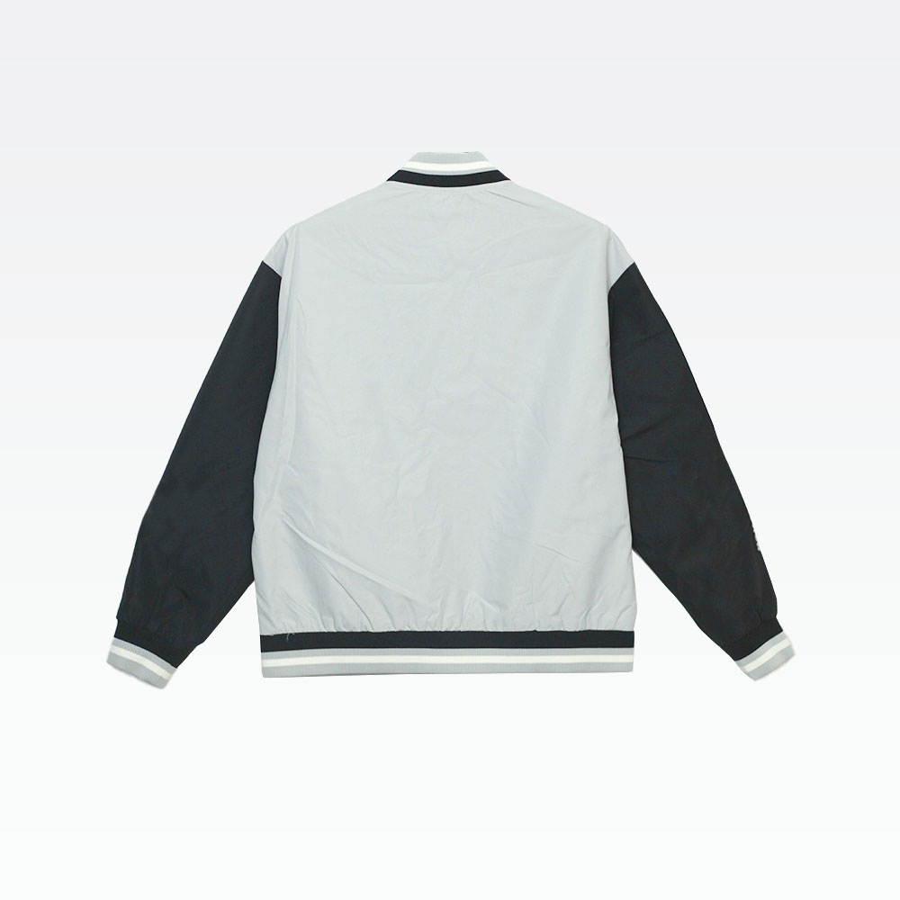 Peak Woven Baseball  Jacket Sliver Gray