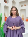 Ensemble Combinaison et Abaya avec Châle Violet