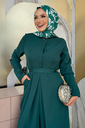 Ensemble Combinaison et Abaya avec Châle Violet