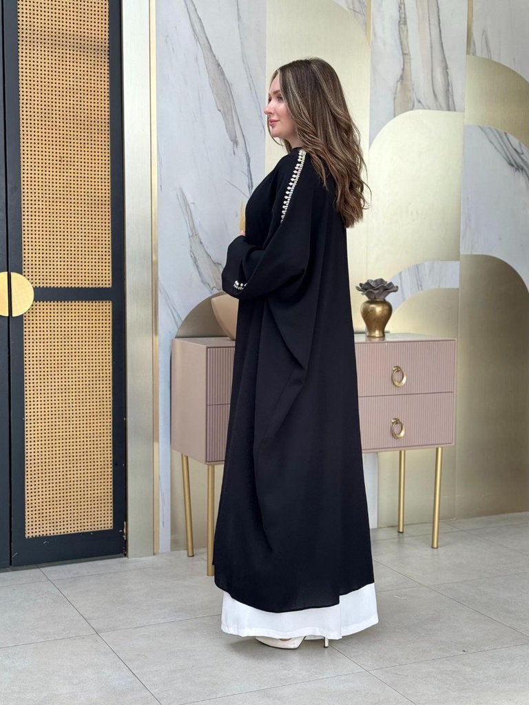 Abaya Set avec Broderie de Perles détails