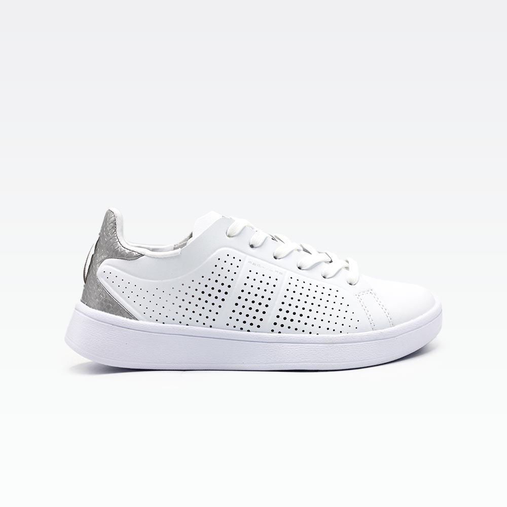 Casual Shoes White Silver