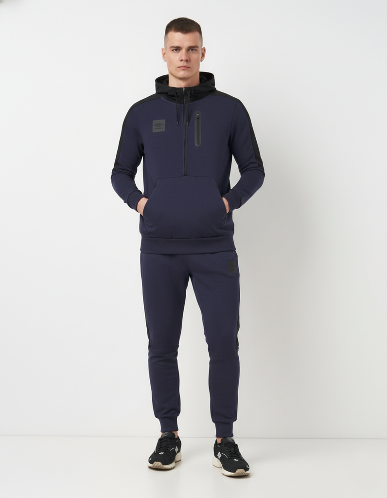Umbro Tracksuit Terrace Half Zip Hoodie And Terrace Jogger Peacoat / Black