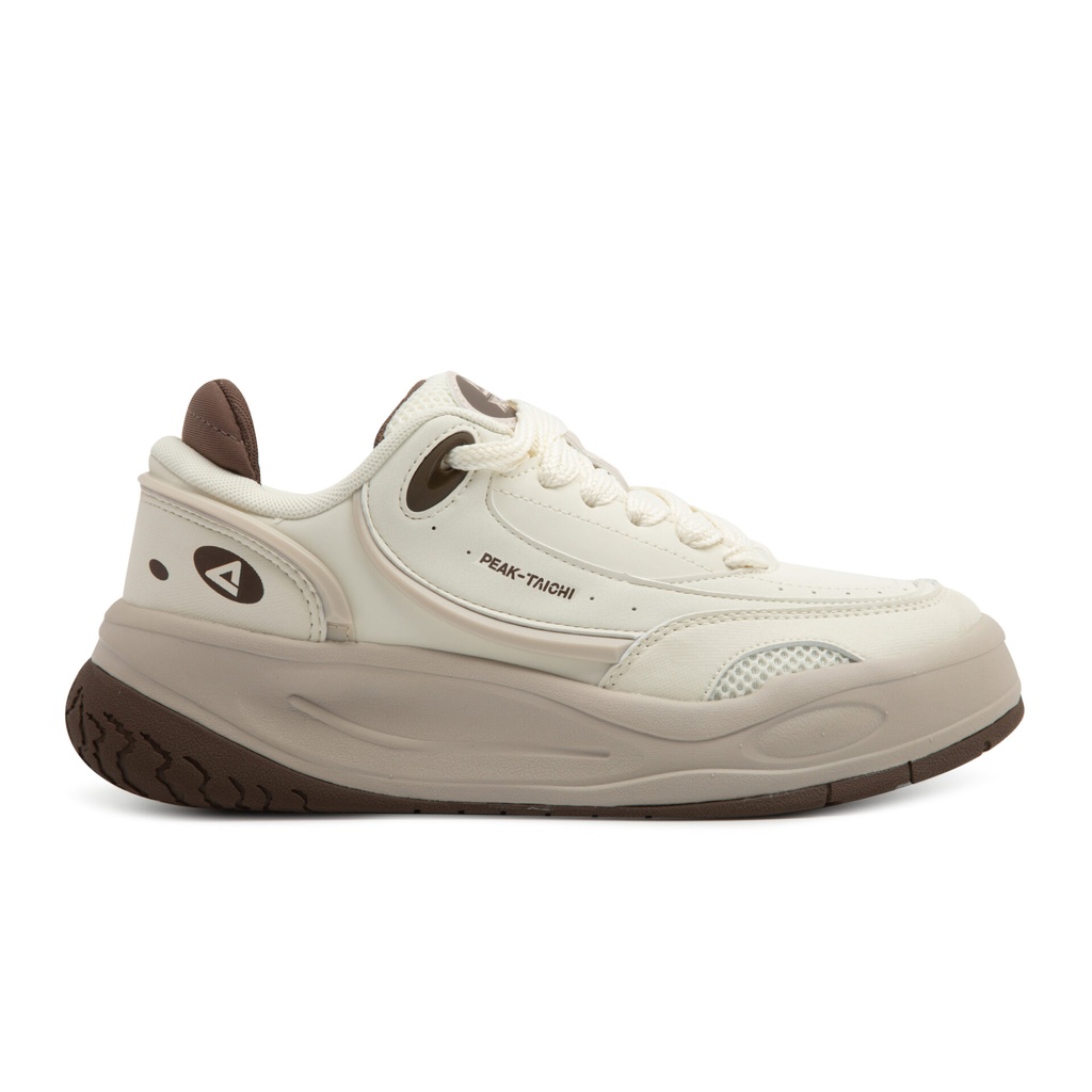 Peak Taichi Casual Shoes Canvas White/Brown