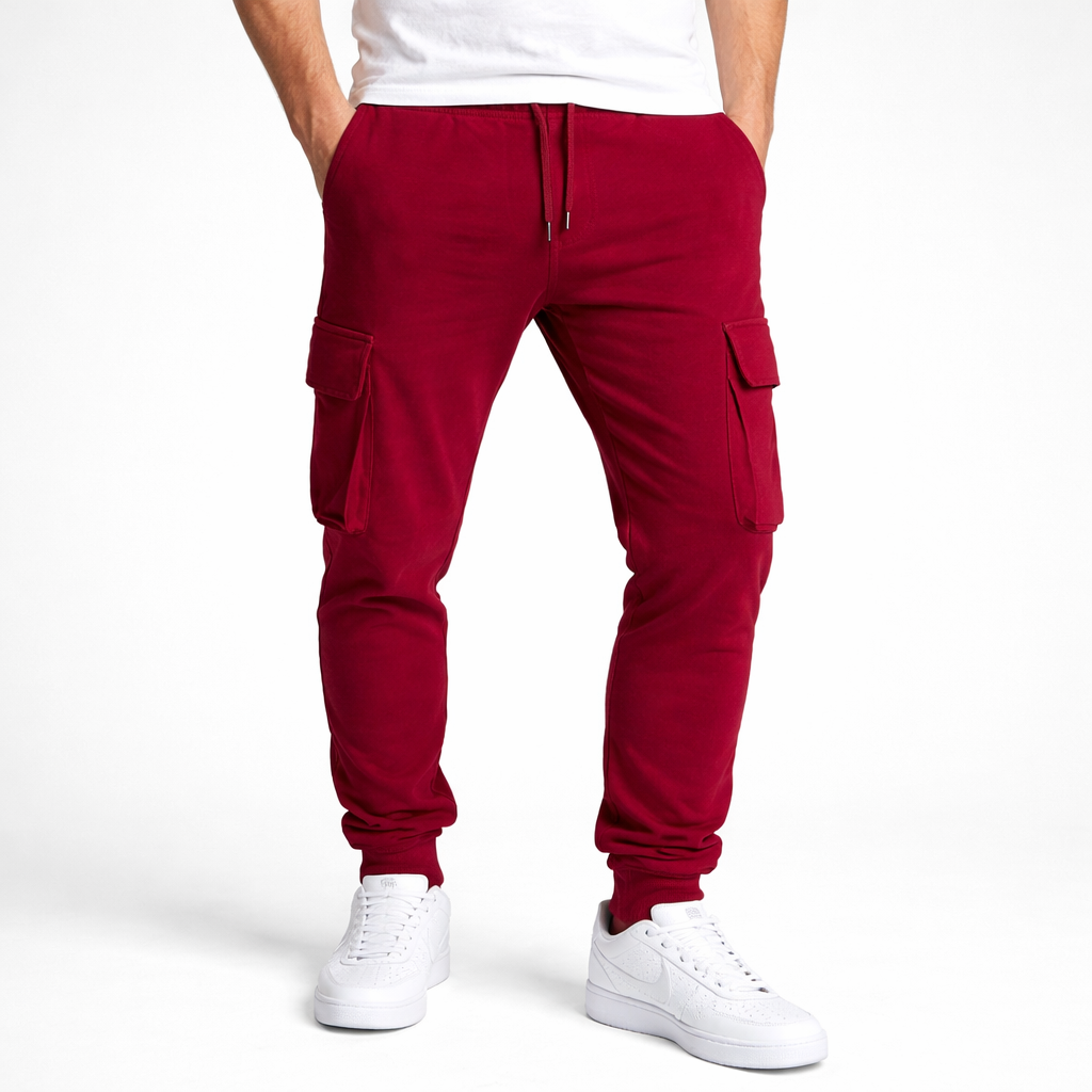 Depart Jogging Cargo Slim Homme Bordeau