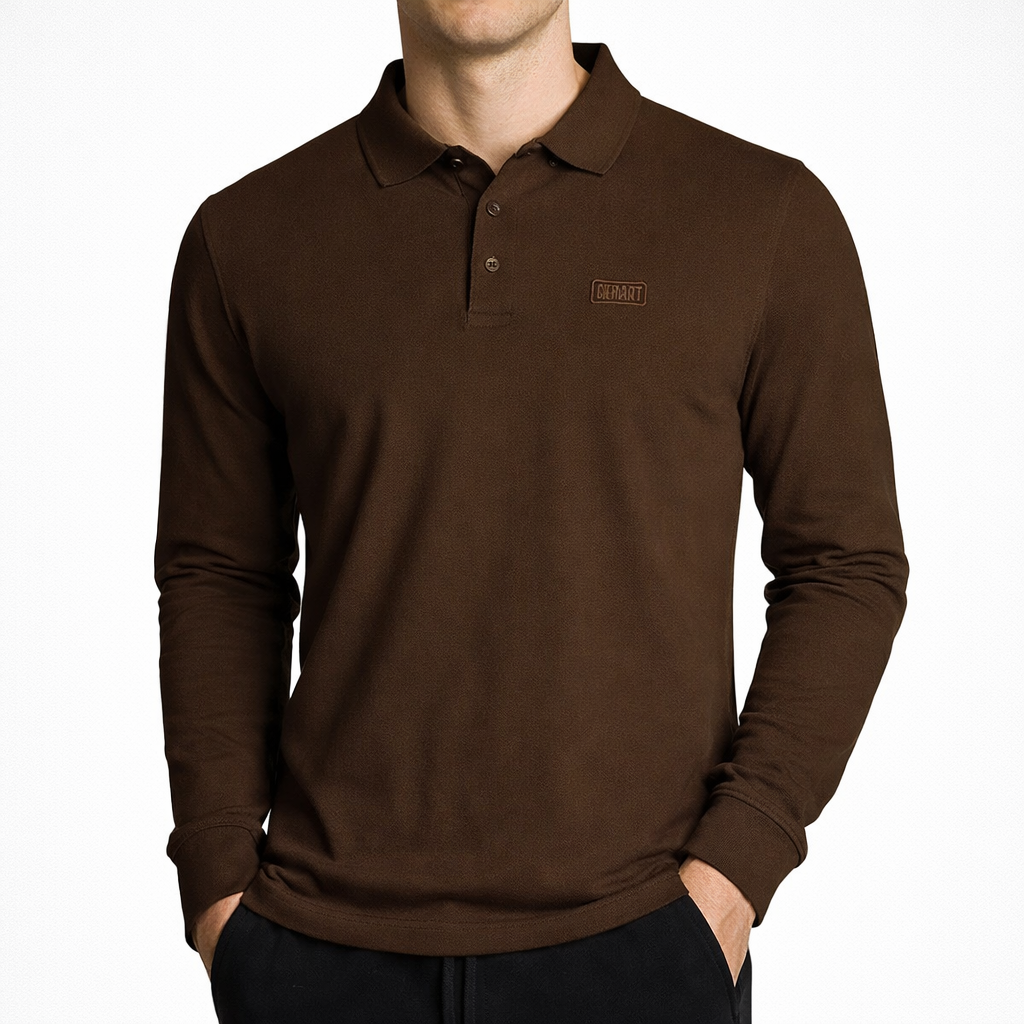 Depart Polo A Manches Hommes Marron