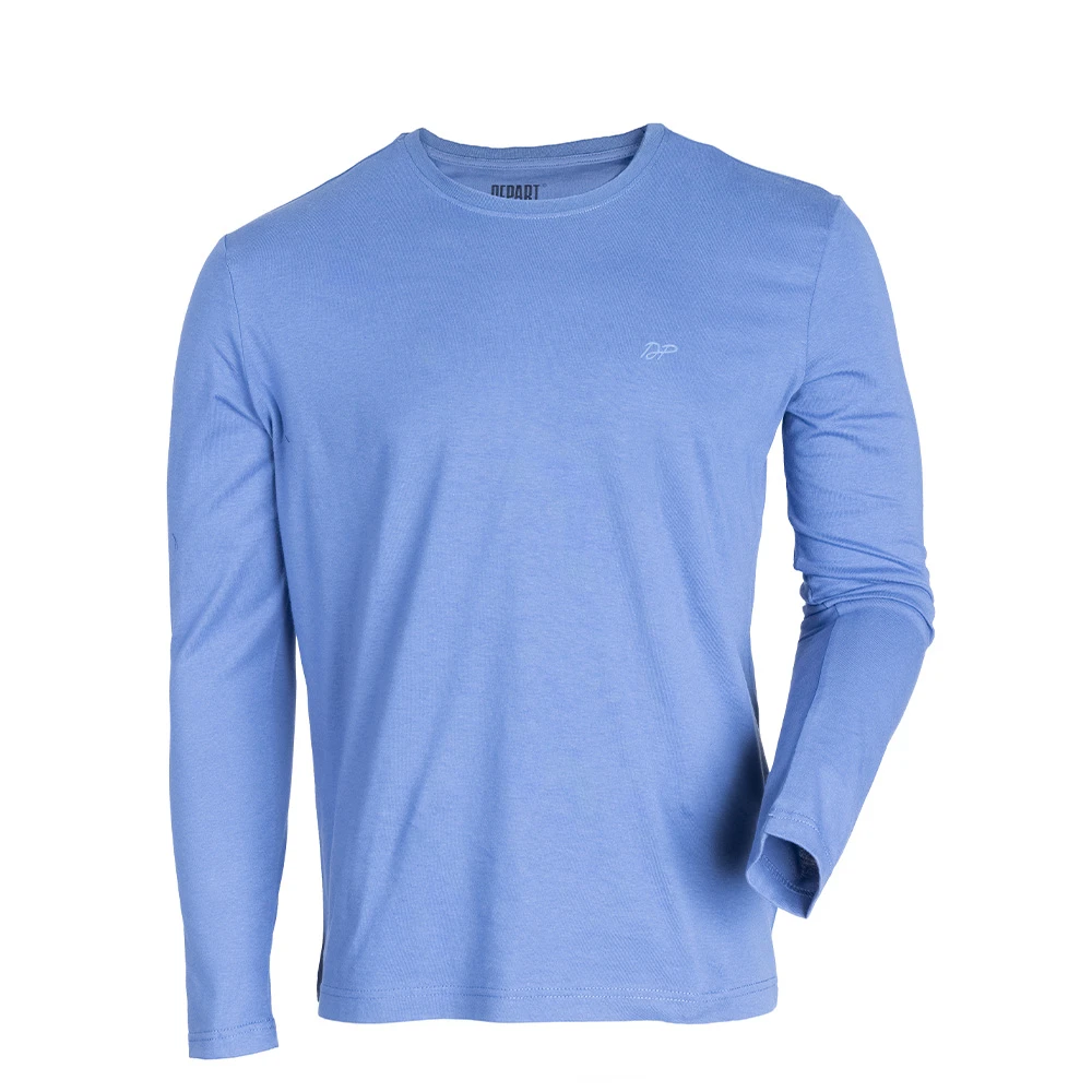 Depart T-Shirt A Manches Hommes Bleu Claire