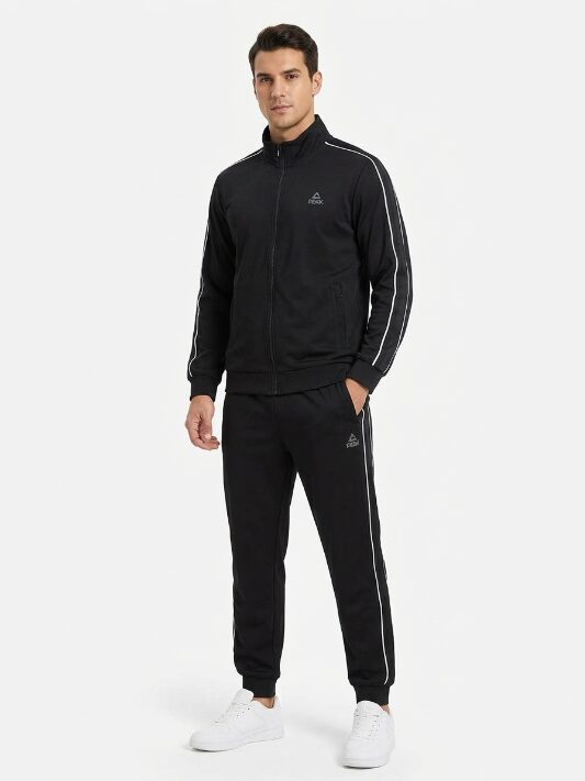 Peak Knitted Tracksuit Black