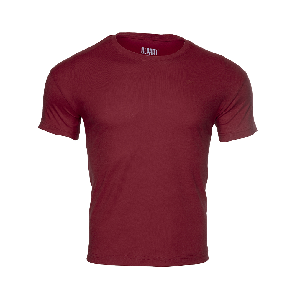 Depart T-Shirt Homme
  Bordeau 100% Coton Simple 