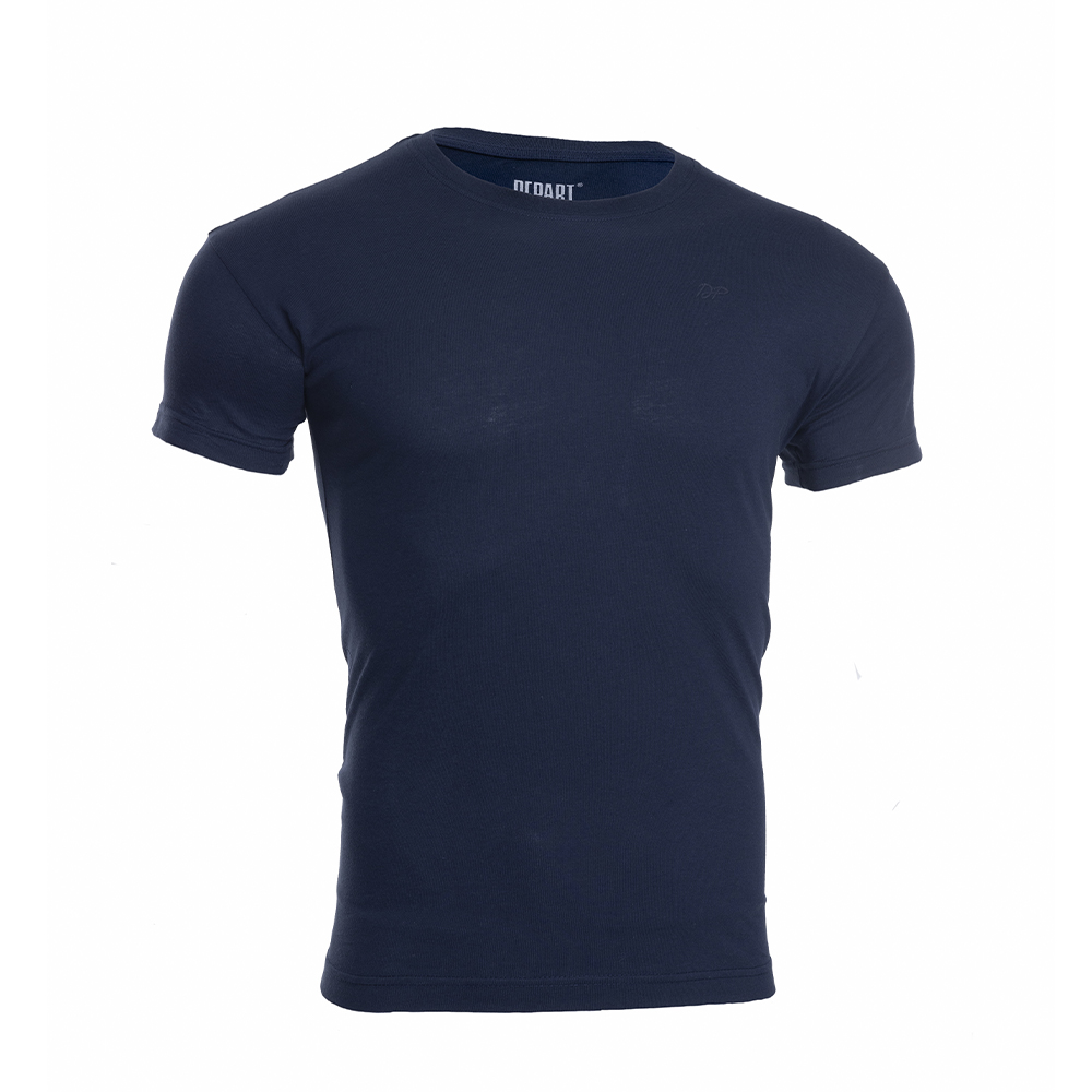 Depart T-Shirt Homme
  Bleu Marine 100% Coton Simple 
