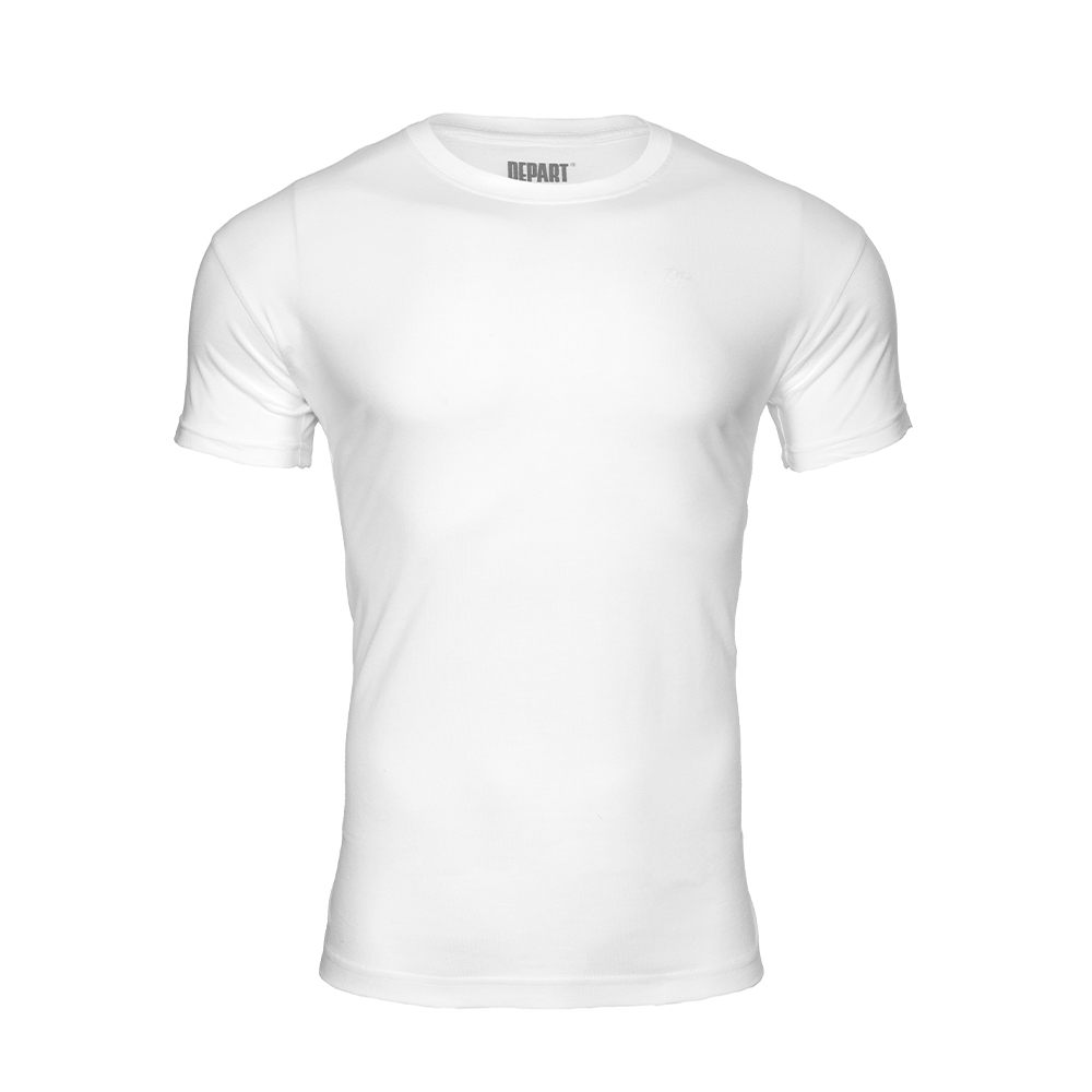 Depart T-Shirt Homme
  Blanc 100% Coton Simple 