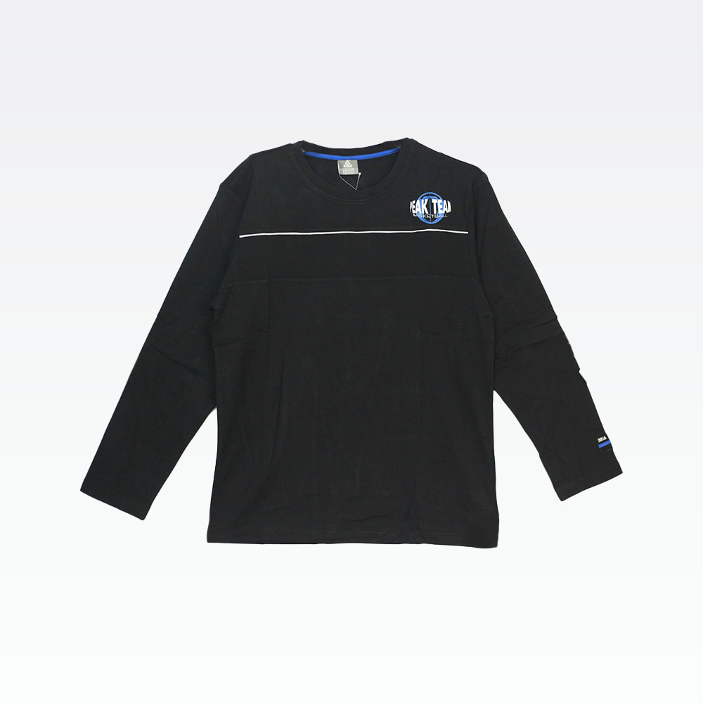 Peak Round Neck Round Sleeves T Shirt Black