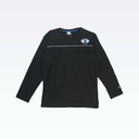 Peak Round Neck Round Sleeves T Shirt Black