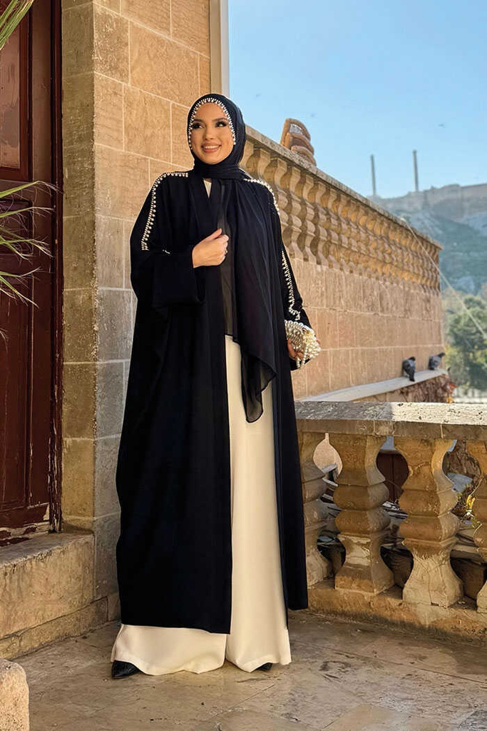 Abaya Set avec Broderie de Perles