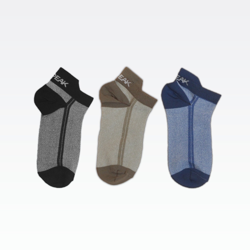 Peak Low Cut Socks  (3 In 1) Black/Navy