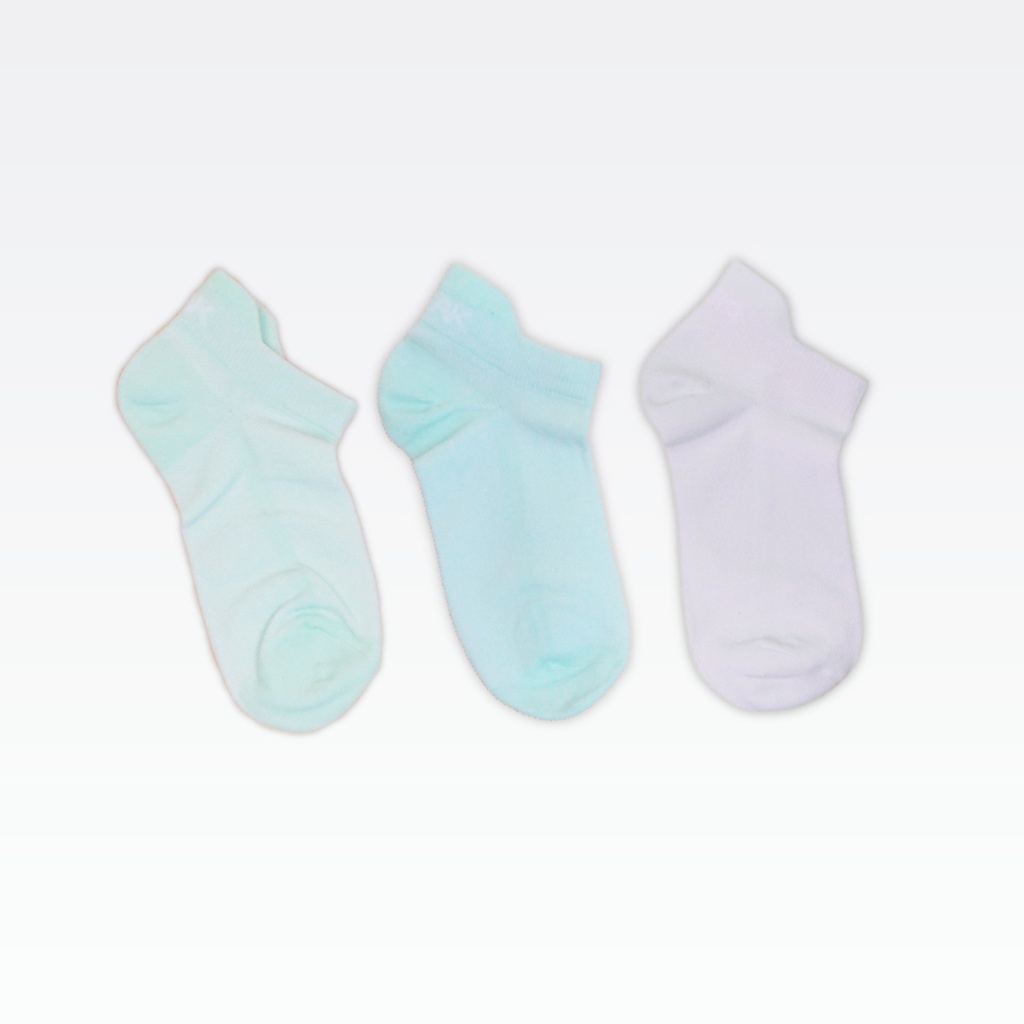 Peak Low Cut Socks  (3 In 1) Pink/Sky Blue