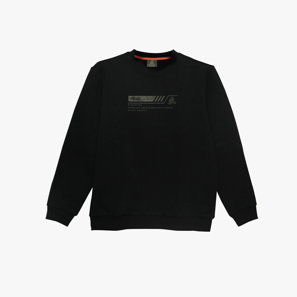 Peak Round Neck Fleece Sweater Black