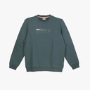 Peak Round Neck Fleece Sweater Graphite Blue