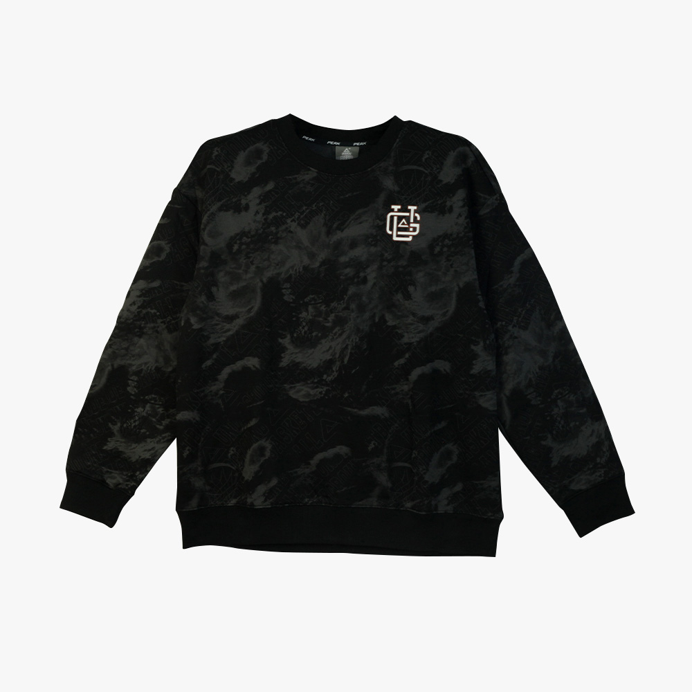 Peak Round Neck Fleece Sweater Black