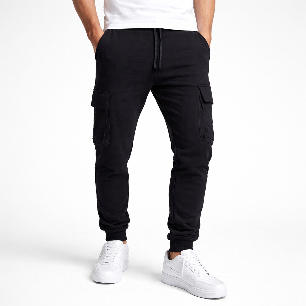 Depart Jogging Cargo Slim Homme Noir