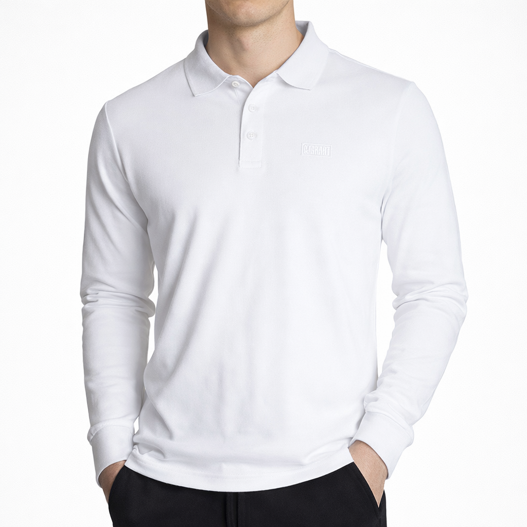 Depart Polo A Manches Homme Blanc