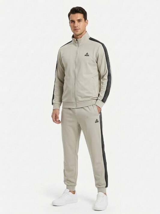 Peak Knitted Tracksuit Grey