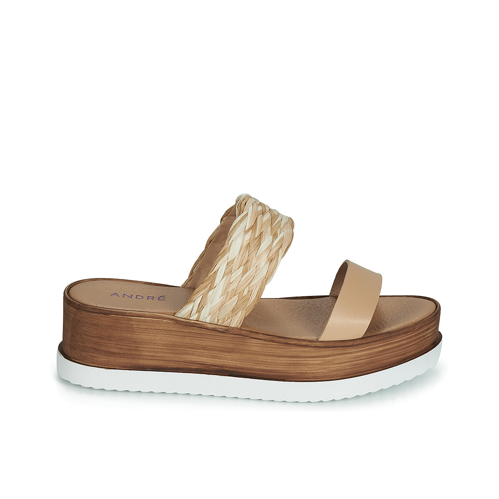 Andre Sabots
 Femme Romarine Cuir Beige